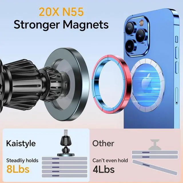 Alt view image 4 of 7 - for Magsafe Car Mount20 Strong MagnetsMagnetic Phone Holder for Car Phone Holder Mount Dash360°Cell Phone Holders for Your Car Accessories for Women Men iPhone 16 Pro Max 15 14 13 12 Plus