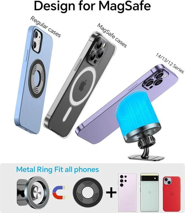 Alt view image 7 of 7 - for Magsafe Car Mount20 Strong MagnetsMagnetic Phone Holder for Car Phone Holder Mount Dash360°Cell Phone Holders for Your Car Accessories for Women Men iPhone 16 Pro Max 15 14 13 12 Plus