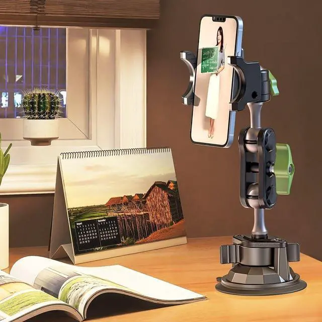 Alt view image 7 of 7 - Suction Cup Phone Mount, Ultra-Stable Phone Holder for Vlog Shooting, 360 Rotation for Windshield, Roof Glass, Car Window, Fit for All Smartphones