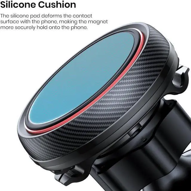 Alt view image 4 of 7 - TOPK Car Phone Holder Mount, Magnetic Phone Holder for Car Windshield and Dashboard, Adjustable Long Arm with Strongest Magnet for All Cellphones