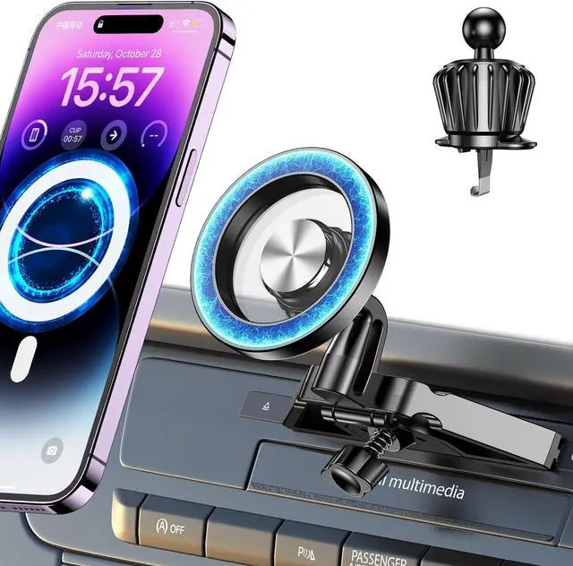 Main image of Kaistyle for Magsafe CD Phone Holder for Car20 Strong MagnetsMagnetic CD Player Phone Mount for Car Phone Holder CD Slot Mount,CD Slot for iPhone 16 15 14 13 12 Pro Max Plus MagSafe Case All Phones