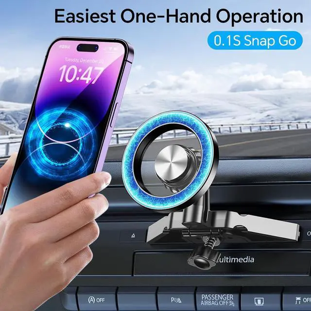Alt view image 4 of 7 - Kaistyle for Magsafe CD Phone Holder for Car20 Strong MagnetsMagnetic CD Player Phone Mount for Car Phone Holder CD Slot Mount,CD Slot for iPhone 16 15 14 13 12 Pro Max Plus MagSafe Case All Phones