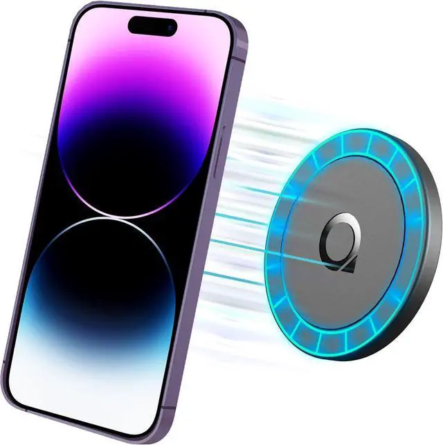 Main image of Sticky Magnetic Phone Mount Compatible with Magsafe 16 15 14 13 12 Pro Max Mini Car Mount and Wall Mount Soft Silicone Front