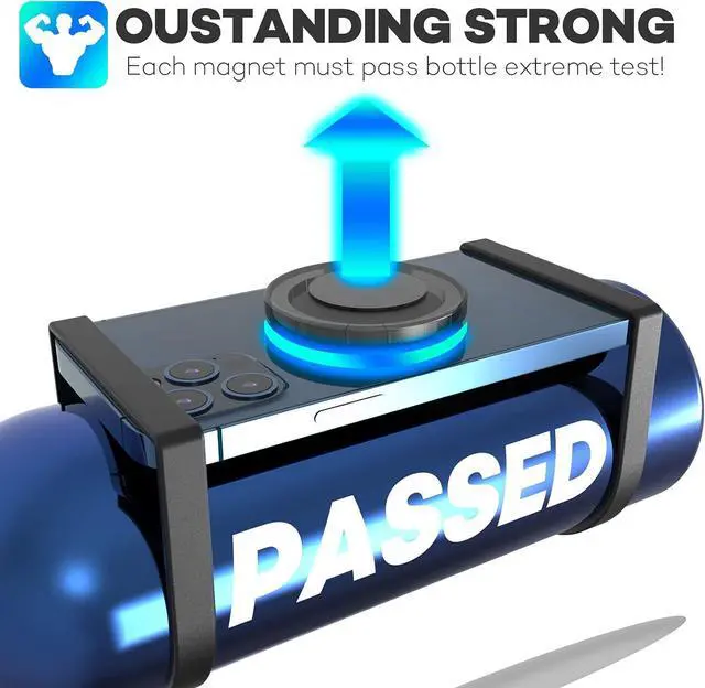 Alt view image 2 of 7 - Sticky Magnetic Phone Mount Compatible with Magsafe 16 15 14 13 12 Pro Max Mini Car Mount and Wall Mount Soft Silicone Front