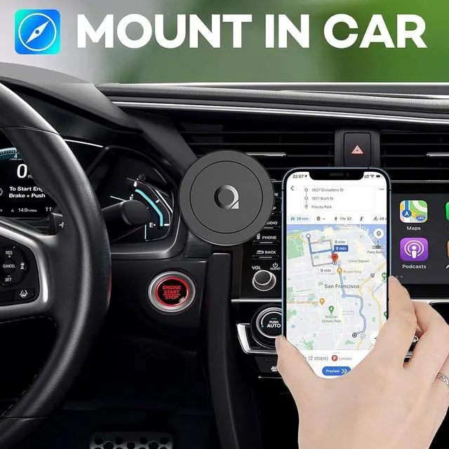 Alt view image 3 of 7 - Sticky Magnetic Phone Mount Compatible with Magsafe 16 15 14 13 12 Pro Max Mini Car Mount and Wall Mount Soft Silicone Front
