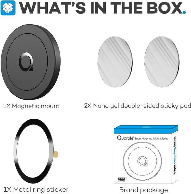 Alt view image 7 of 7 - Sticky Magnetic Phone Mount Compatible with Magsafe 16 15 14 13 12 Pro Max Mini Car Mount and Wall Mount Soft Silicone Front