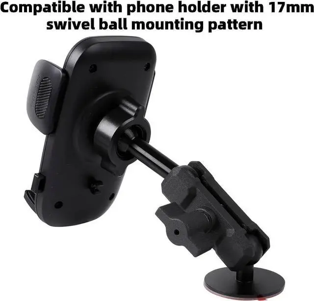 Alt view image 5 of 6 - Leenconghui Adhesive 17mm Ball Base with Extension Adapter Compatible with Garmin Nuvi GPS Navigator,Car Cellphone Holder Dashboard Mount 17mm Ball Head Stand Base, BM-53A
