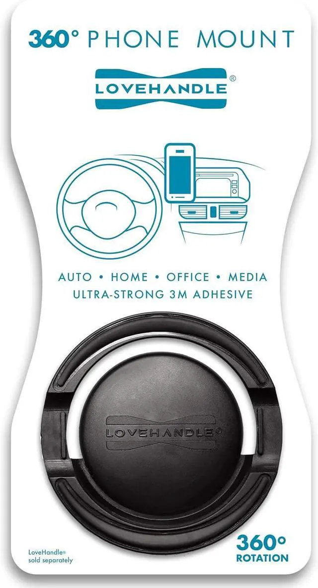 Main image of LOVEHANDLE 360 Universal Swivel Phone Mount - Car Mount - Phone Holder