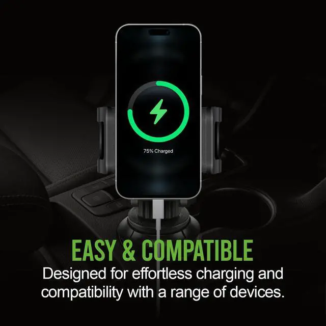 Alt view image 6 of 7 - Car Phone Holder Mount Car Cup Phone Holder Mount Compatible with  iPhones  Galaxy Motorola Moto Google Pixel Smartphones (Fits for Tesla Model 3 Y S X) 6.5-Inch