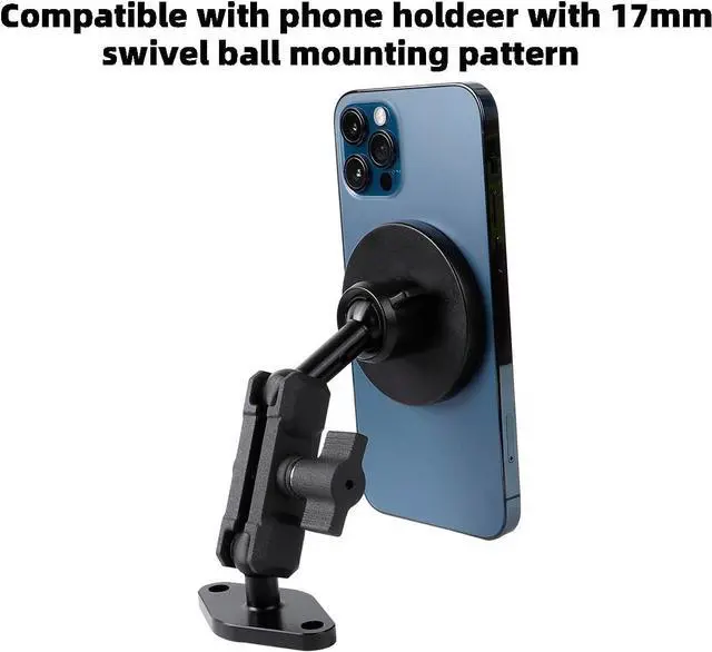 Alt view image 6 of 7 - Aluminum AMPS to 17mm Ball Adapter with Extension Rod for Car Phone Holder, Drill Mount Ball Plate Base Meets Industry Standard AMPS Hole Pattern,Compatible with Garmin GPS Nuvi Dezl Drive Zumo RV