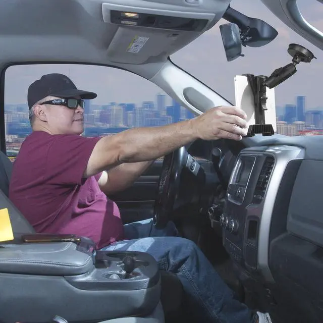 Alt view image 3 of 6 - iBolt Tabdock BizMount -Holder/Mount with Suction Cup Base- for Your Windshield, Dashboard, or Desk - Compatible with All 7"-10" Tablets: iPad, Samsung Galaxy Tab, Google Nexus
