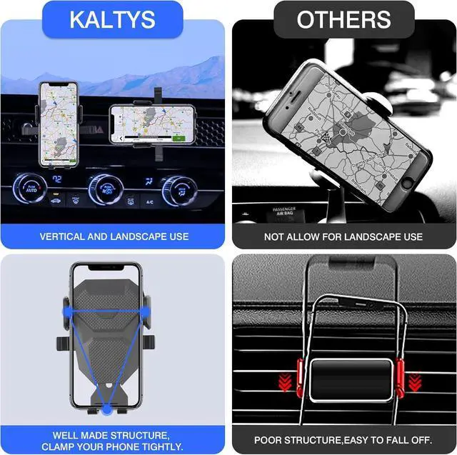 Alt view image 5 of 7 - Karltys Car Phone Holder for Honda Civic 2022 2023 2024 2025, 11th Gen. Civic Cell Phone Mount for 4-7 Inch Phones, Hands Free Thick Case Friendly Dash Air Vent Mobile Holder Stand