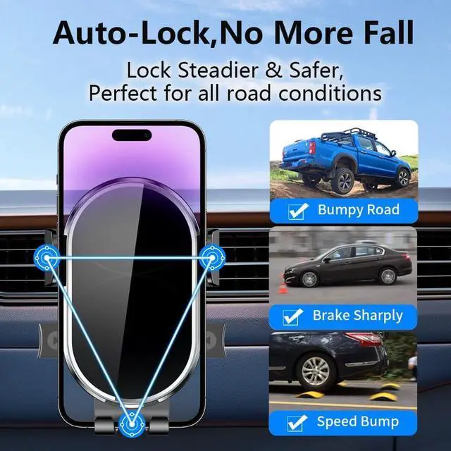 Alt view image 4 of 6 - Car Phone Holder for Honda CRV CR-V 2023 2024 2025 LX EX EX-L Sport Touring Auto Accessories Navigation Screen Bracket Interior Decoration Dashboard Cell Mobile Phone Mount Holders case Accessory