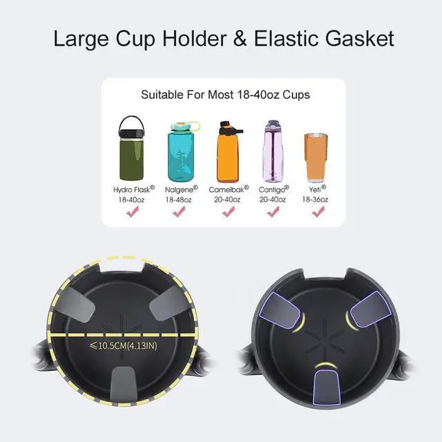 Alt view image 5 of 7 - JINKEY Dual Cup Phone Holder for Car, 360°Rotatable Car Phone Mount Adjustable Gooseneck Cell Phone Cup Holder Universal Fits for Most 4"-6.7" i-Phone Cell Phone Automobile Cradles