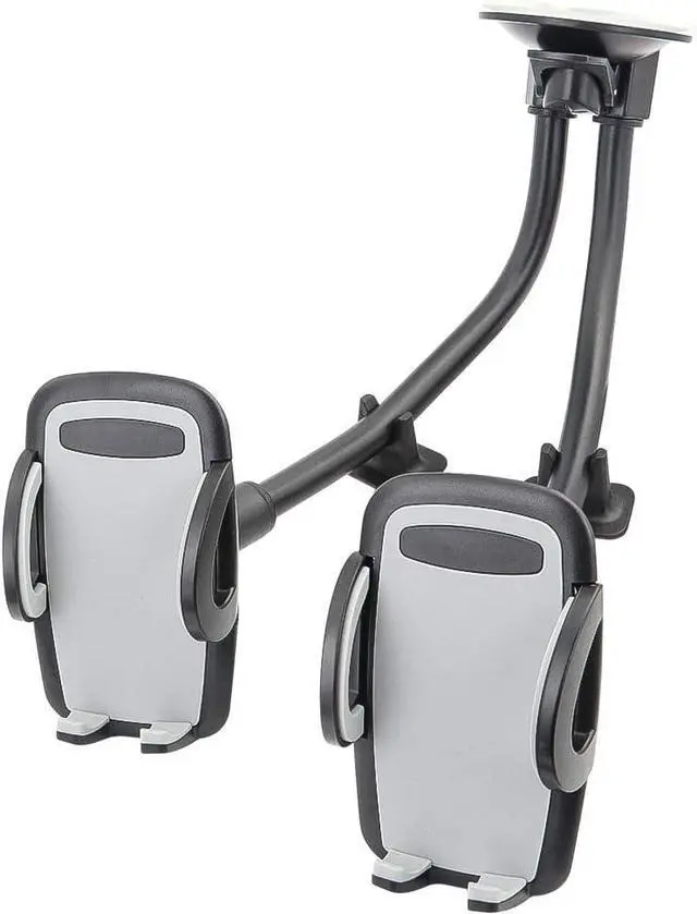 Main image of Dual Phone Holder for Car, Phone Mount for Truck Windshield/Dashboard Compatible with iPhone 11/Xs/Xr/X/8 Plus/8/7/6, Samsung Note 10+/10/9/8/7, HTC, LG and More 3.5-6.5 inch Cell Phone