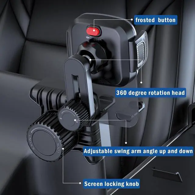 Alt view image 6 of 7 - Phone Mount for Tesla Model 3/Y Accessories 2025, Adjustable Universal Phone Holder for Tesla Model 3/Y/Cybertruck Screen, Non-Adhesive Car Mount Fits All Smartphone