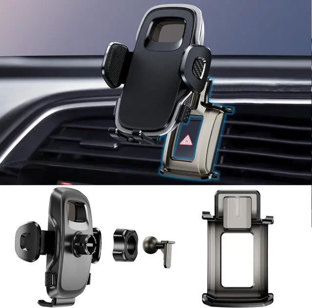 Alt view image 2 of 7 - ELOHEI for Honda Civic Phone Mount with Custom Base, Car Phone Holder for 2016 2017 2018 2019 2020 2021 Honda Civic Accessories (for 10th Gen Honda Civic)