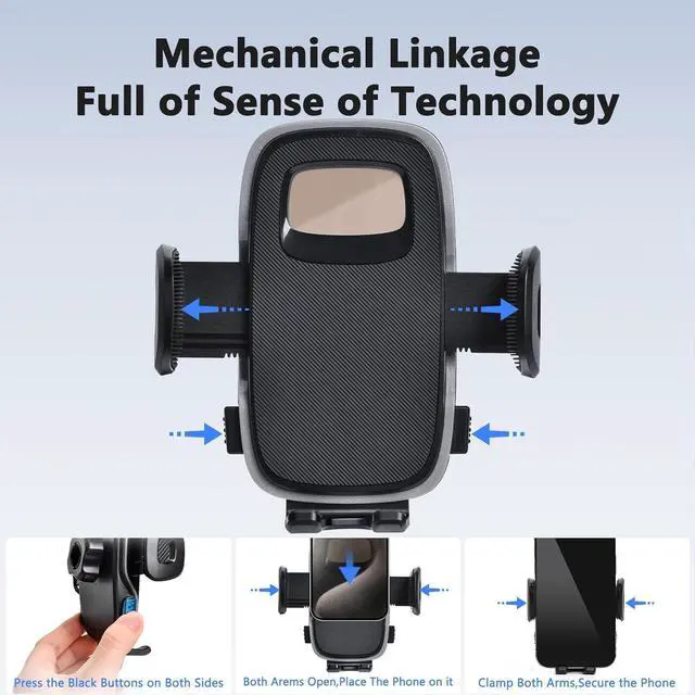 Alt view image 7 of 7 - ELOHEI for Nissan Rogue Phone Mount with Custom Base, Car Phone Mount for 2014-2020 Nissan Rogue Accessories, Hands Free Rogue Phone Holder for 4.7-7 in Phones(HE05)