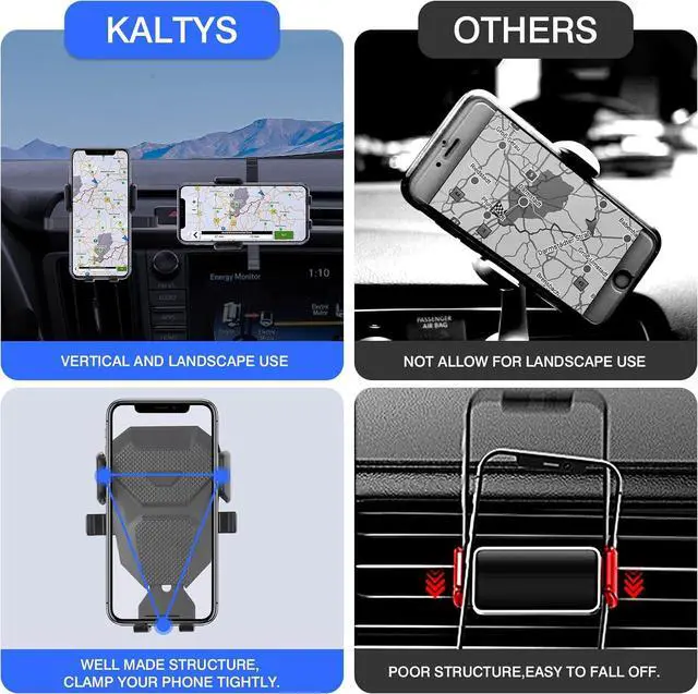 Alt view image 5 of 7 - Karltys Cell Phone Holder for Toyota RAV4 2013-2018 Accessories Car Mobile Phone Holder Air Vent Mount for 4-7 Inch Phones Thick Case Friendly Fully Adjustable Stand
