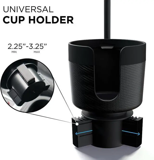Alt view image 3 of 7 - Limitless CupCargo Cup Holder Expander and Phone Mount with Adjustable Base and Flexible Neck