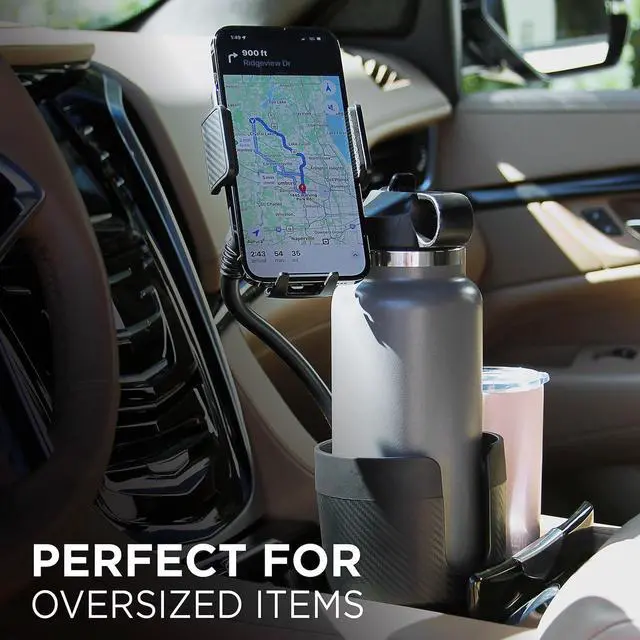 Alt view image 5 of 7 - Limitless CupCargo Cup Holder Expander and Phone Mount with Adjustable Base and Flexible Neck