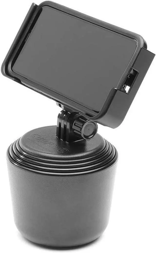 Alt view image 3 of 7 - WeatherTech CupFone Two View  Adjustable, Universal Cup Holder Phone Mount Car & Truck Accessory  Best Design for iPhone & Smartphone Charging  Black Plastic Knobs