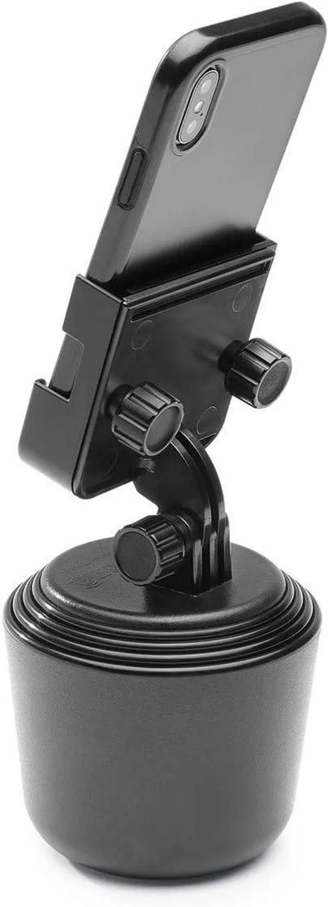 Alt view image 5 of 7 - WeatherTech CupFone Two View  Adjustable, Universal Cup Holder Phone Mount Car & Truck Accessory  Best Design for iPhone & Smartphone Charging  Black Plastic Knobs