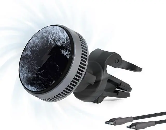 Main image of Magnetic Car Charger, Active Cooling 15W Qi2-Certified Fast Charging Compatible with Magsafe Car Charger, Air Vent Phone Holder Mount for iPhone 16/15/14/13/12 and More Series