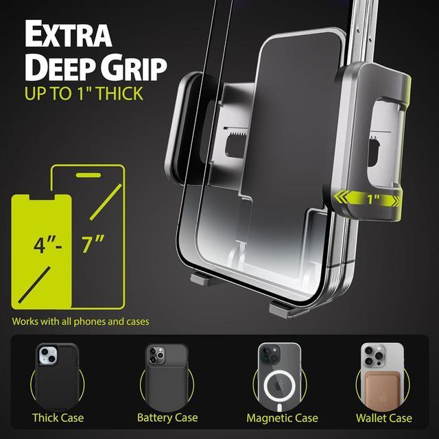 Alt view image 7 of 7 - Bracketron TripGrip Universal Phone Holder for Car Cup Holder Mount - 360 Degree Rotation, Swivel Gooseneck, Expandable Base Cell Phone Cup Holder Insert - Smartphone Cradle Stand