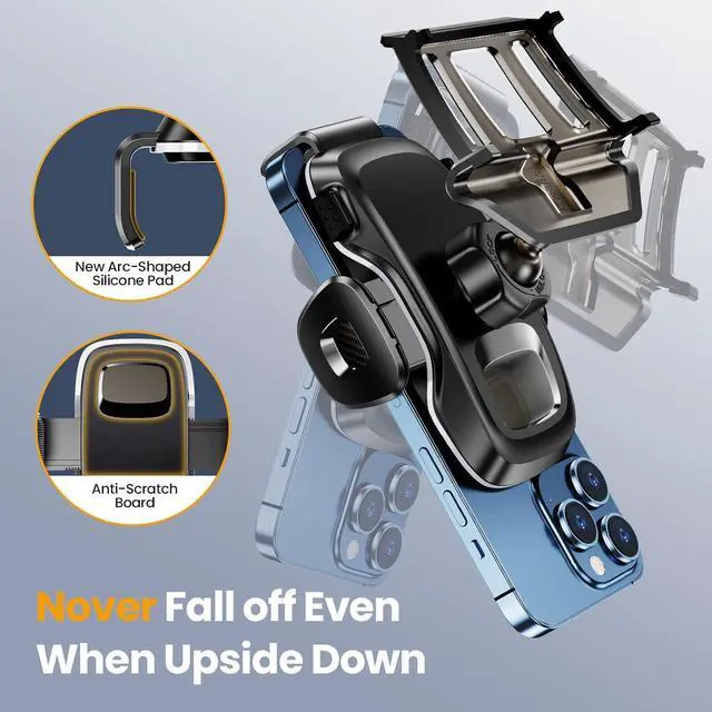 Alt view image 5 of 7 - ELOHEI for Nissan Rogue Phone Mount with Custom Base, Car Phone Mount for 2014-2020 Nissan Rogue Accessories, Hands Free Rogue Phone Holder for 4.7-7 in Phones(HE05)