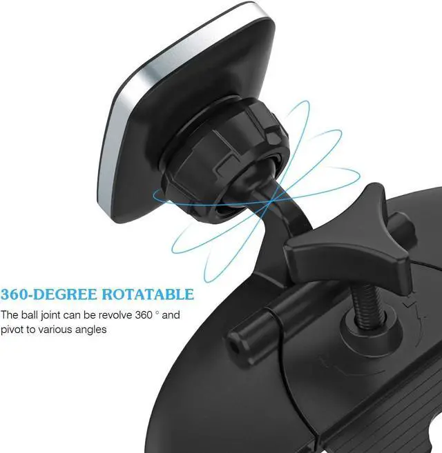 Alt view image 5 of 7 - Car Phone Mount,Magnetic Cd Slot Car Mount Phone Holder 6 Magnet for iPhone 11 Pro Xs MAX XR XS X 8 7 Plus, Galaxy S10 S10+ S10e S9 Note 9 (Black)