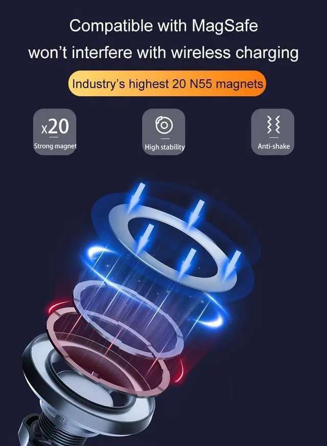 Alt view image 3 of 6 - Toyota Tundra Phone Mount Magnetic Tundra Phone Holder for Toyota Tundra Accessories Phone Holder 2014-2021 Compatible for All Cell Phones