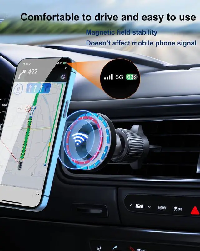 Alt view image 6 of 6 - Toyota Tundra Phone Mount Magnetic Tundra Phone Holder for Toyota Tundra Accessories Phone Holder 2014-2021 Compatible for All Cell Phones