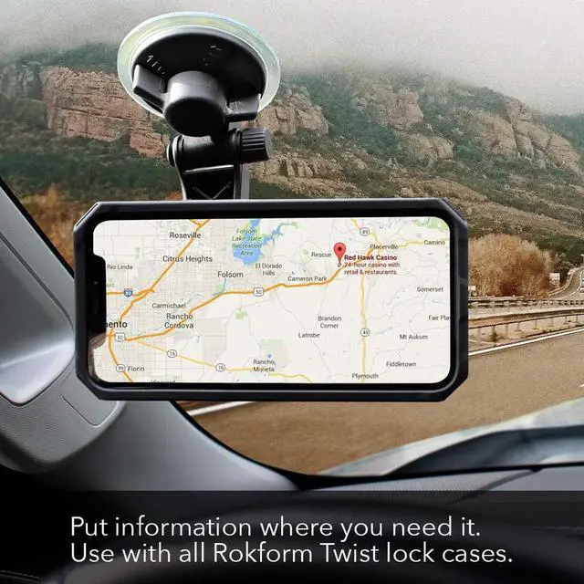 Alt view image 5 of 7 - Rokform - Adjustable Windshield Phone Mount Secured by Strong Suction Cup Base, 210 Degrees of Tilt and 360 Degree of Rotation Phone Holder Compatible with ALL Rokform Twist Lock Cases