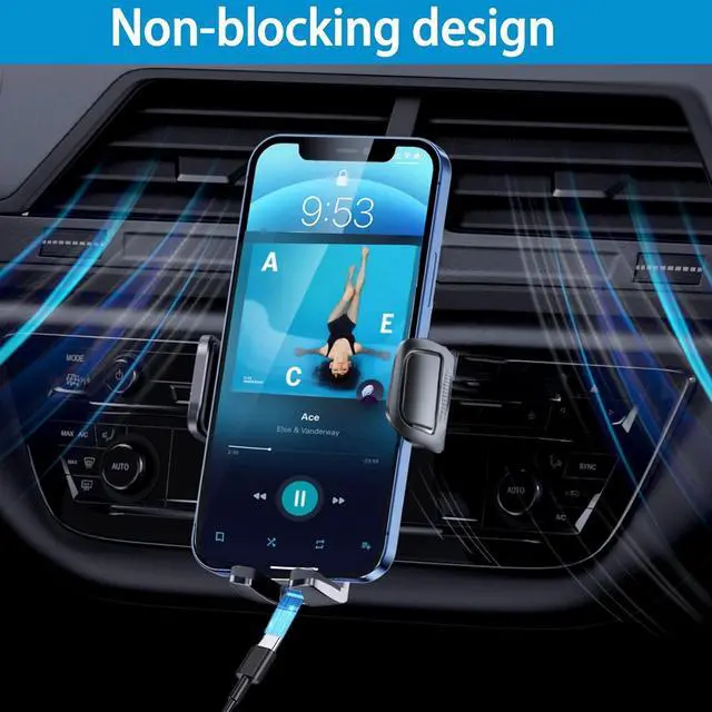 Alt view image 7 of 7 - YouOKLight Phone Holder car Vent, car Cell Phone Holder for iPhone, car Vent Phone Mount, Car Phone Holder, 2023 Upgraded Metal Hook Universal, Car Phone Mount fit for Smart Phone.