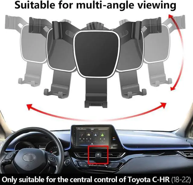 Alt view image 5 of 6 - Car Phone Holder for 2018-2022 Toyota CHR C-HR Auto Accessories Navigation Bracket Interior Decoration Mobile Cell Phone Mount