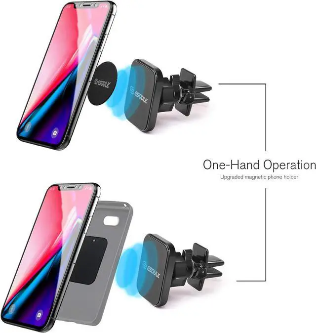 Alt view image 3 of 5 - Esoulk MagicMount Magnetic Phone Mount for Car Air Vent, Universal Cell Phone Holder for Car, Hands Free Car Vent Mount, Strong Magnet Hold, Compatible with iPhone, Samsung, and All Devices