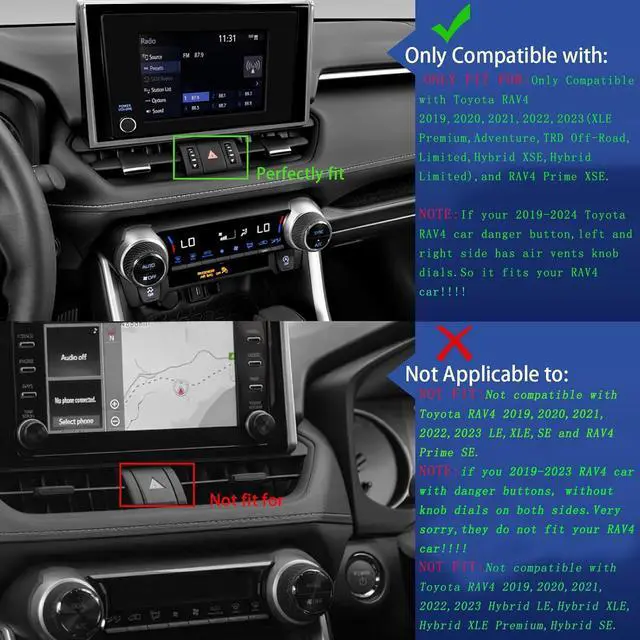 Alt view image 2 of 7 - ELOHEI for RAV4 Phone Holder with Custom Base, Car Phone Holder for 2019-2023 Toyota RAV4 Accessories, Specifically Design RAV4 Phone Mount for 4.7-7 in Phones(Not Fit RAV4 LE,XLE,Prime SE)