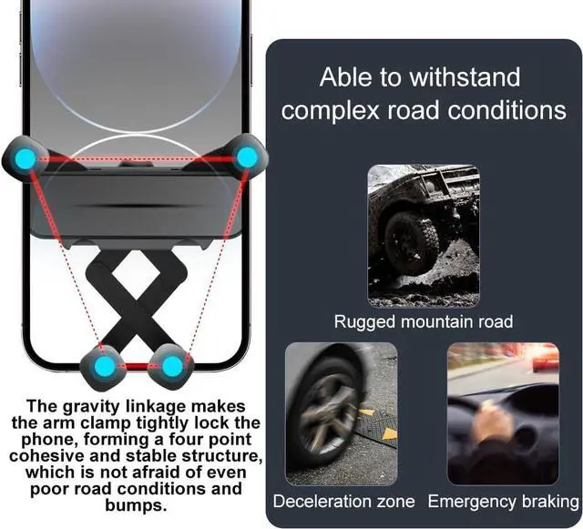 Alt view image 2 of 2 - Car Phone Holder for Honda Accord Auto Accessories[Special Vehicle Installationonly for 2013-2017 AccordNon Universal][Auto Lock Hands Free Cell Phone Mount Car fits for iPhone & All Smartphones]