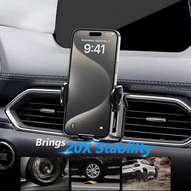 Alt view image 5 of 7 - ELOHEI for Mazda CX5 Phone Holder with Custom Base, Car Phone Holder for 2017-2024 Mazda CX5 Accessories, Specifically Design Mazda CX5 Phone Mount for 4.7-7 in Phones