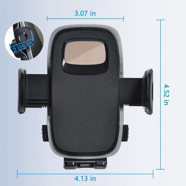 Alt view image 7 of 7 - ELOHEI for Mazda CX5 Phone Holder with Custom Base, Car Phone Holder for 2017-2024 Mazda CX5 Accessories, Specifically Design Mazda CX5 Phone Mount for 4.7-7 in Phones