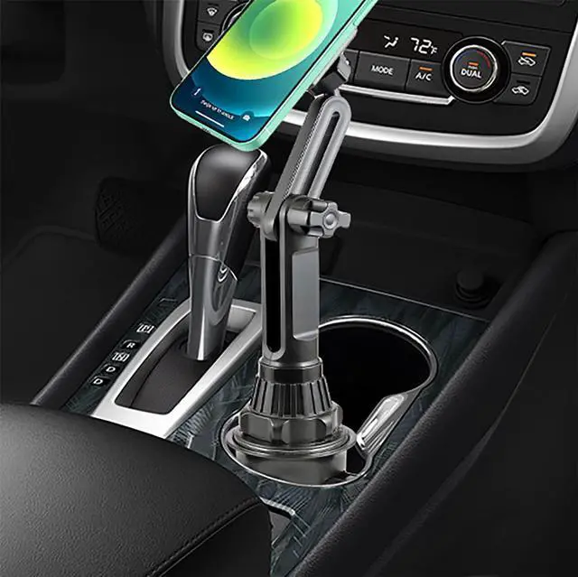 Alt view image 2 of 6 - 2X Powered Magnetic Cup Holder Phone Mount, Upgraded Ultra Strong X8 N50 Magnets Car Phone Mount Holder Compatible with All Cell Phones/iPads/Tablets & More