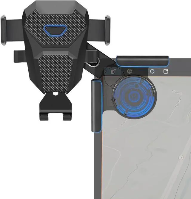 Main image of FIILINES Phone Holder for 2021-2025 Ford Mustang Mach-E, Center Control Touch Screen Phone Mount for Mustang Mach-E Accessories Navigation Bracket Cellphone Holder Fit All Phones