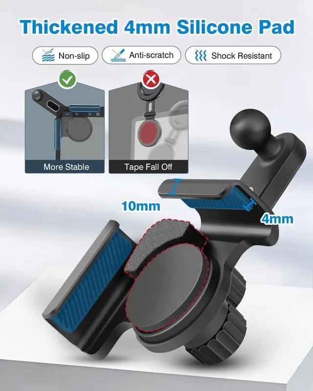 Alt view image 4 of 7 - FIILINES Phone Holder for 2021-2025 Ford Mustang Mach-E, Center Control Touch Screen Phone Mount for Mustang Mach-E Accessories Navigation Bracket Cellphone Holder Fit All Phones