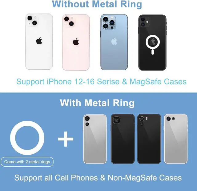 Alt view image 6 of 6 - ANKEWAY Phone Mount Holder for Tesla Model 3 Y X S, Strongest Magnet Power MagSafe Car Phone Holder, iPhone Mount Compatible with 16 15 14 13 12 Series, Fits Android Phones with Magnetic Ring