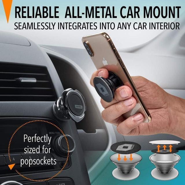 Alt view image 5 of 6 - Cell Phone Holder for Car Dashboard - iPhone Car Mount Compatible with Any Smartphone or GPS - Universal Auto-Grip Car Phone Mount Magnetic