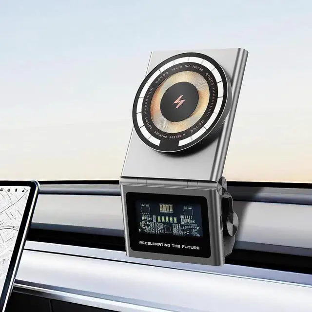 Main image of frani Magnetic Wireless Charging Phone Mount Designed for Tesla Model 3 2017-2023 and Model Y 2020-2024,15W Fast Charging Tesla Phone Mount