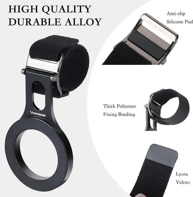 Alt view image 2 of 7 - Magnetic Phone Holder for Tesla, Steering Wheel Phone Mount for MagSafe Car Holder, Work on iPhone,Samsung and All Phones, Magnetic Ring Included (Black)