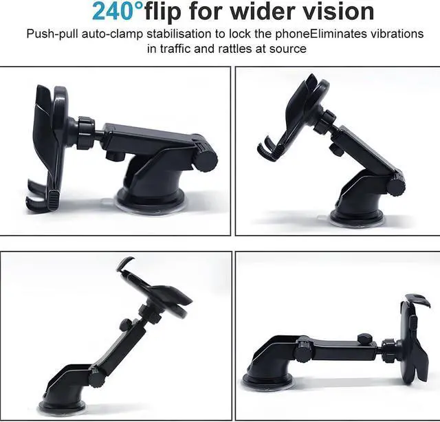 Alt view image 3 of 5 - 2025 Universal Car Phone Holder for Car Dashboard & Windshield for iPhones, Androids, All Other Smartphone