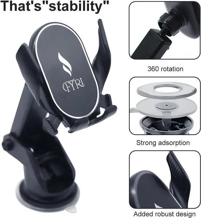 Alt view image 4 of 5 - 2025 Universal Car Phone Holder for Car Dashboard & Windshield for iPhones, Androids, All Other Smartphone